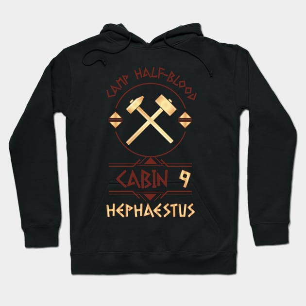 Cabin #9 in Camp Half Blood, Child of Hephaestus – Percy Jackson inspired design Hoodie by NxtArt